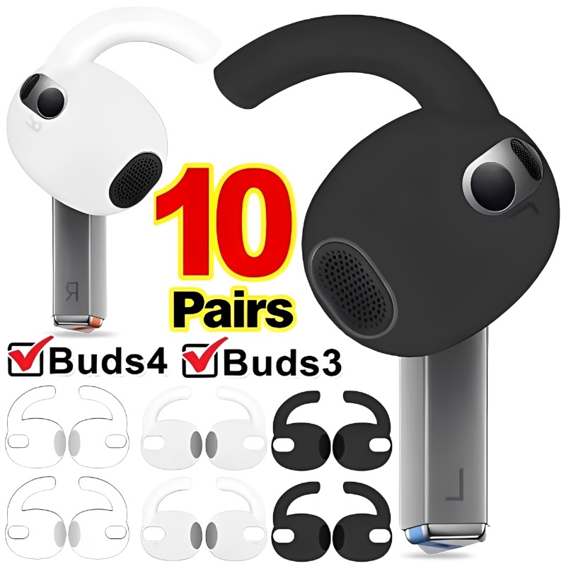Silicone Ear Tip Replacement - 1-10 Pasang Pengganti Earhook Silikon untuk