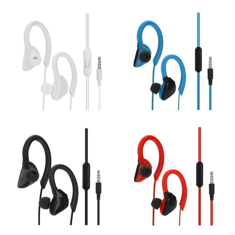 Sports Earphone Hook - Earbud Olahraga Berkabel In-Ear dengan Kontrol