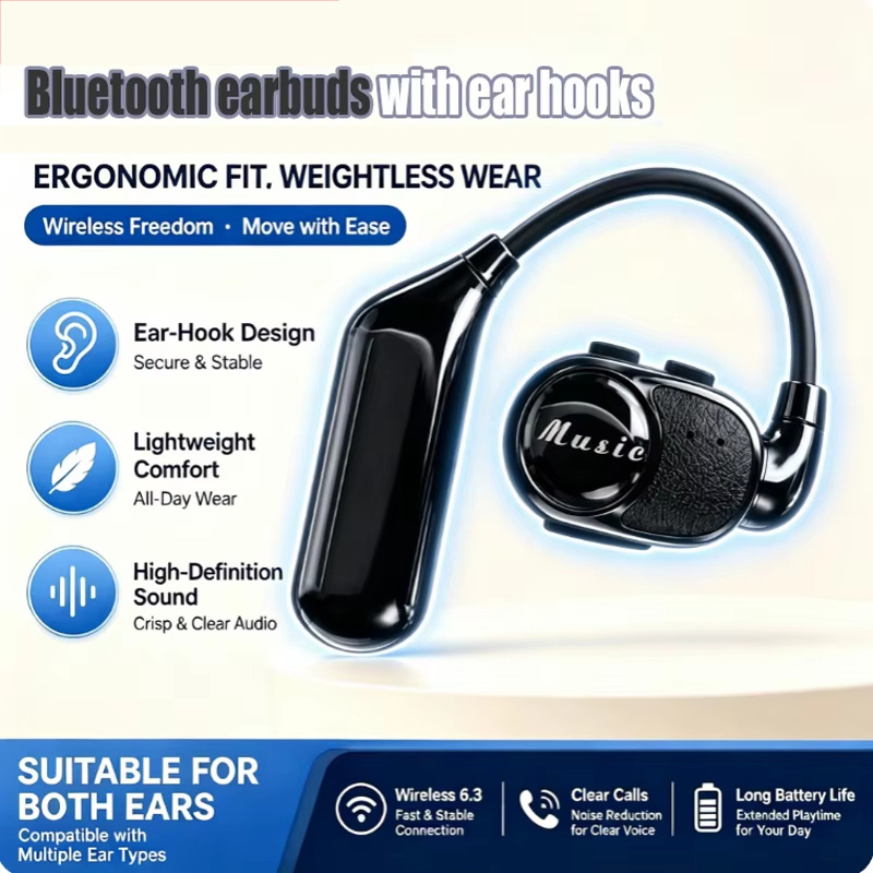 Headphone Bluetooth Model Ear- - Sports Earphone Hook ulasan dan harga