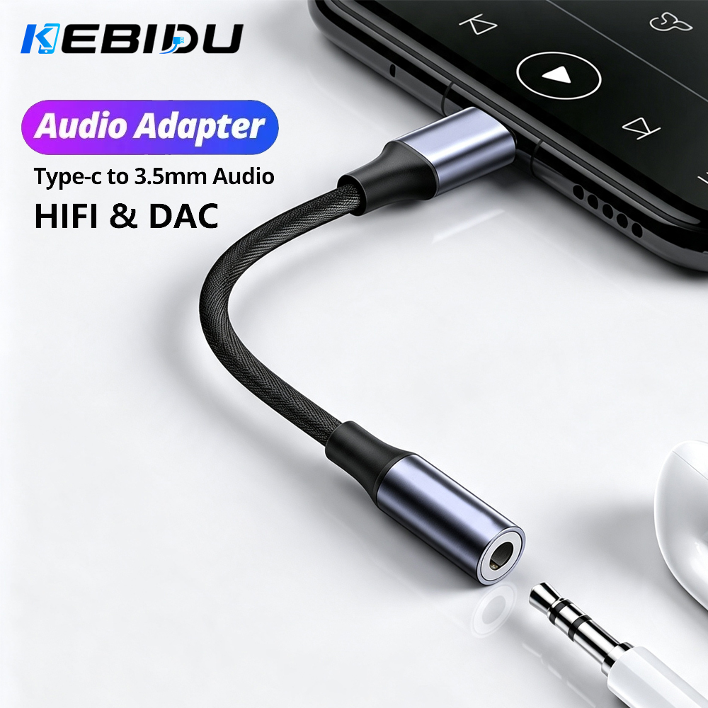 KEBIDU Adaptor Audio Tipe C ke - Audiophile Headphone Wired ulasan dan harga