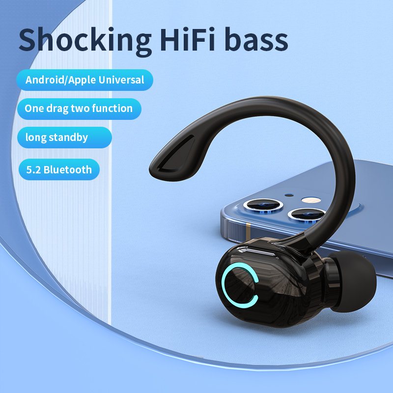 Earphone HIFI Bass Bluetooth n - Sports Earphone Hook ulasan dan harga