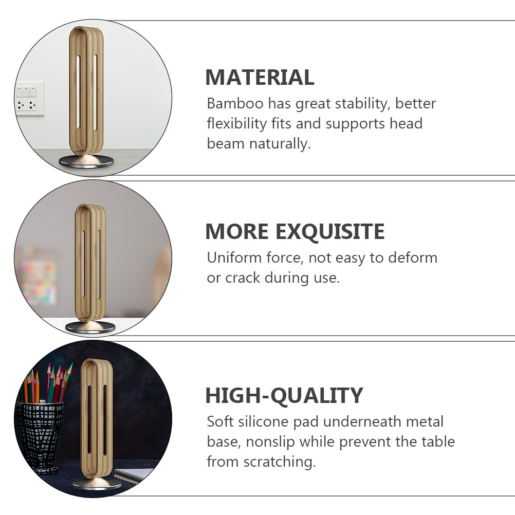 Rak Penyimpanan Headset Bambu  - Headphone Stand Desk ulasan dan harga